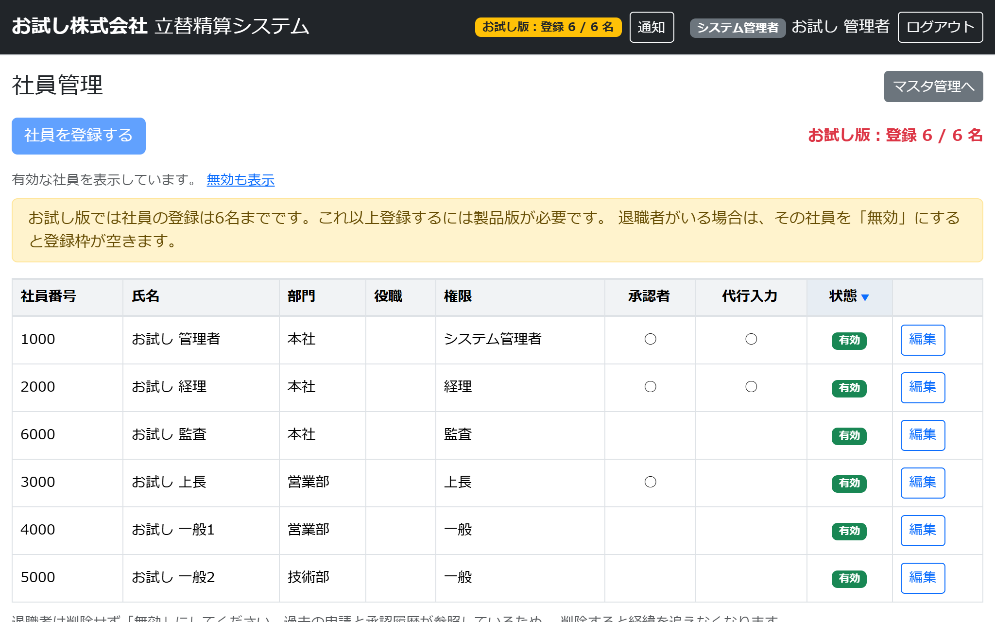 社員管理